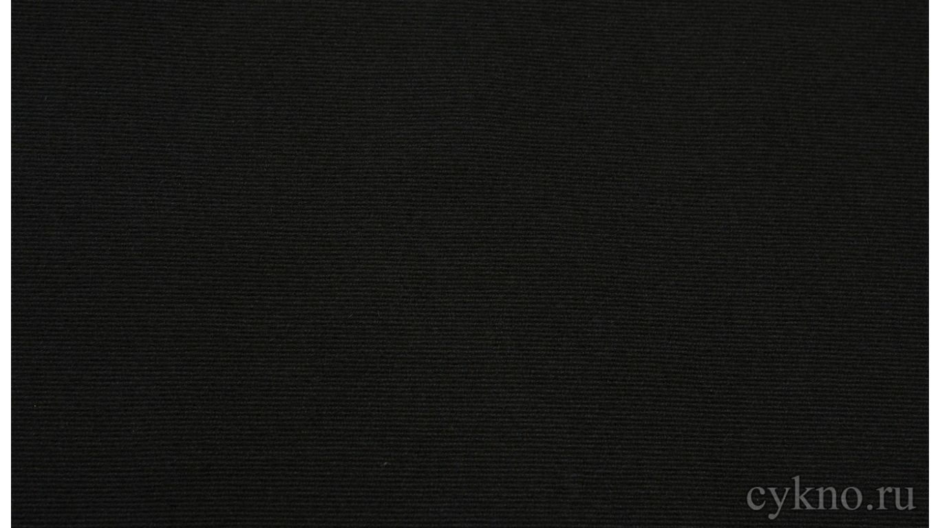 Ткань Пальтовая черная в мелкий рубчик